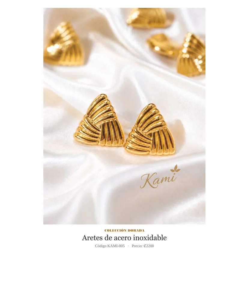 Aretes de Acero inoxidable. Código KAMI-005