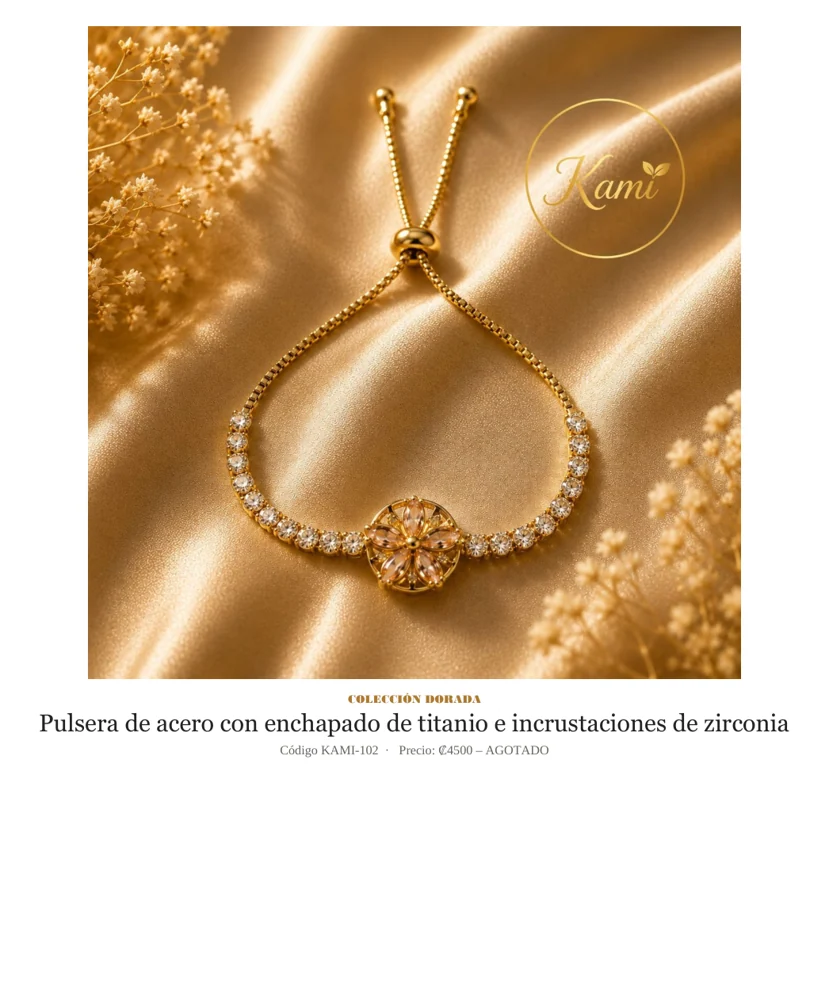 Pulseras de Acero con enchapado de titanio y zirconia. Código KAMI-102