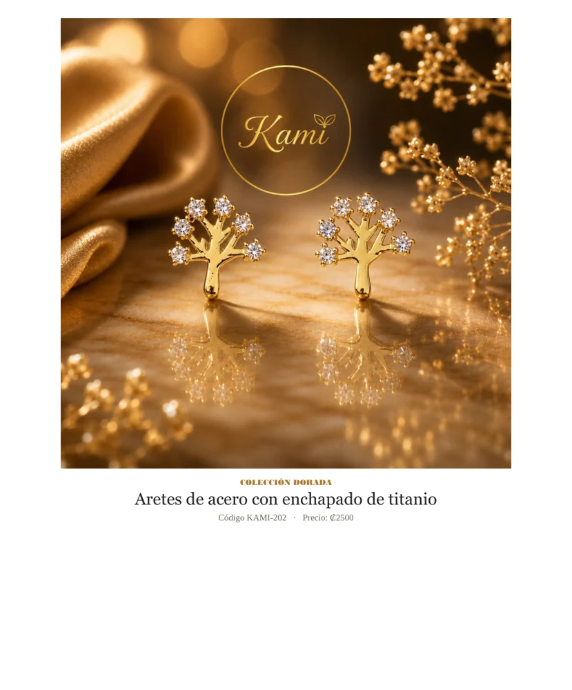 Aretes de Acero con enchapado de titanio. Código KAMI-202