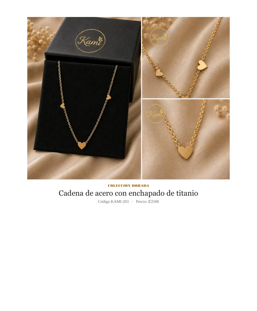 Cadenas de Acero con enchapado de titanio. Código KAMI-203