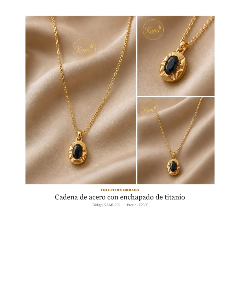 Cadenas de Acero con enchapado de titanio. Código KAMI-205