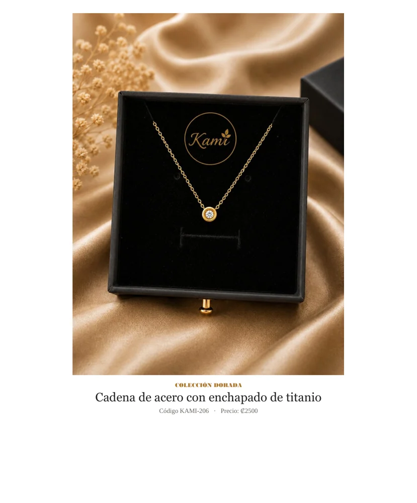 Cadenas de Acero con enchapado de titanio. Código KAMI-206