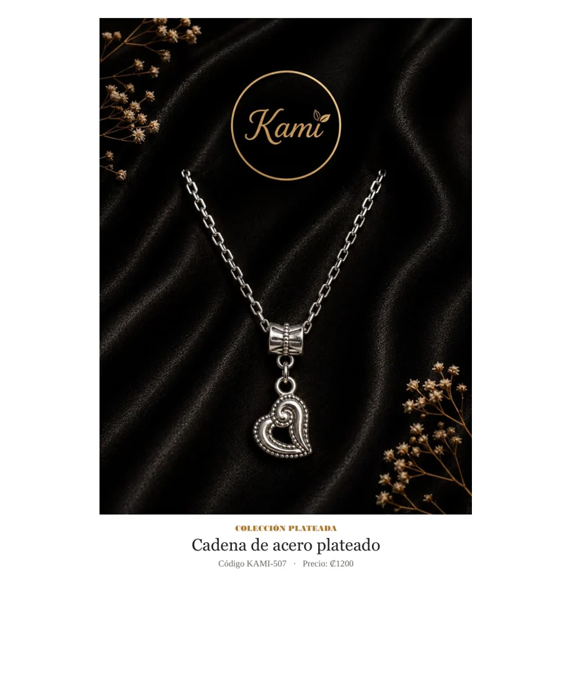 Cadenas de Acero plateado. Código KAMI-507